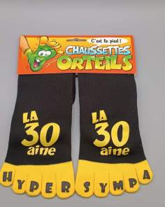 Chaussettes Orteils Hyper Sympa Anniversaire