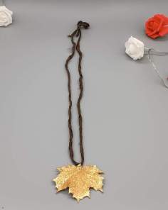 Collier Pendentif Feuille d'Or