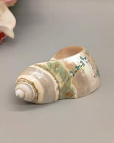 Coquillage Rond de Serviette Nacré Vintage