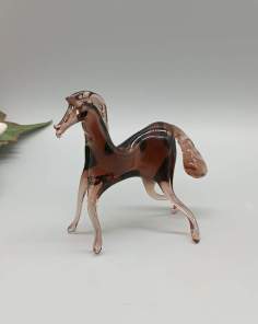 Figurine Cheval en Verre Soufflé