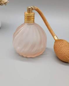 Flacon Parfum Verre Dépoli Vaporisateur à Poire Vintage