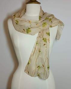 Foulard Femme en Mousseline Vintage