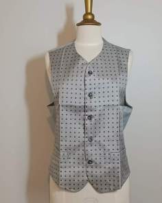 Gilet Costume Homme GAC Carreaux Gris