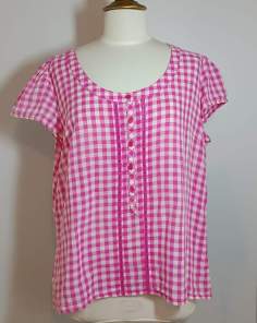 Haut Blouse Femme Carreaux Vichy Burton Vintage