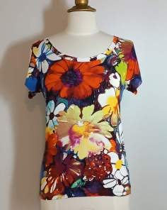 T-Shirt Femme Fantaisie à Fleurs Carla Kops Vintage