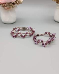 Lot Bracelets Perles Swarovski
