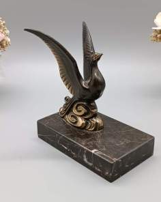 Serre-Livres ou Sculpture en Régule Art Déco