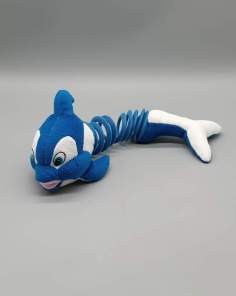 Peluche Dauphin Accordéon Vintage