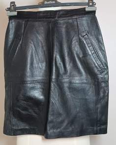 Jupe Cuir d'Agneau Vintage Gombert Lyon