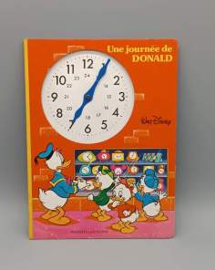 Livre Horloge Une Journée de Donald Disney 1985
