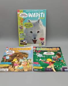 Magazines Jeunesse Curionautes et Wapiti 7-12 Ans