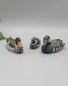 Figurines Canards en Bois de décoration