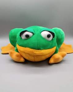 Peluche Grenouille Verte et Jaune Marque Sandy