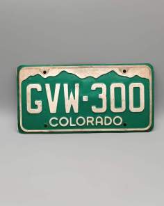 Plaque d'Immatriculation Originale État du Colorado