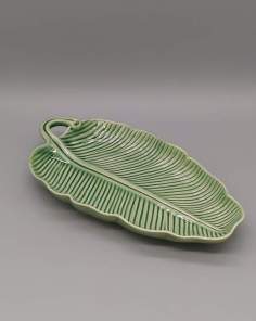 Plat Coupelle Motif Feuille Céramique