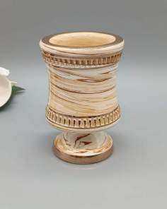 Vase sur Pied Antique Céramique Or 24 Carats