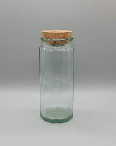 Bocal Spaghetti en Verre Bullé Vintage