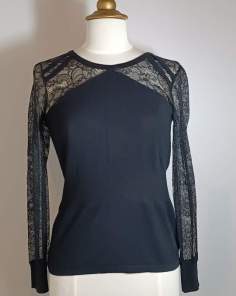 Pull Fin Femme en Dentelle et Coton Taille M