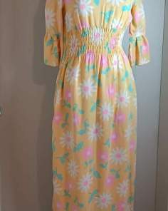 Robe Longue Fleurie Josselyne Vintage 70