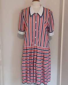 Robe Rayée Vintage Bernard Claverie Années 50/60