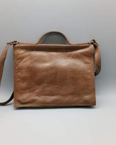 Sacoche Cartable en Cuir de Vachette Vintage