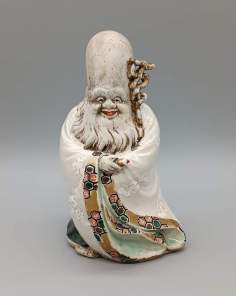 Statuette Japonaise en Céramique Fukurokuju 