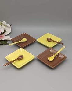 Lot de 4 Verrines Plats à Apéritif Afibel