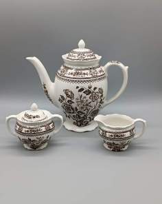 Cafetière, Crémier et Sucrier Wood & Sons Dorset England