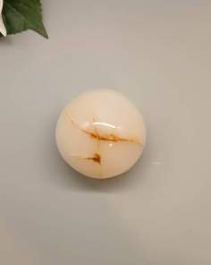 Sphère Aragonite Crème Nervuré Brun