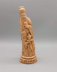 Statuette de Sage Chinois en Stéatite