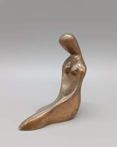 Sculpture de Femme Nue en Bronze Style Jean Arp
