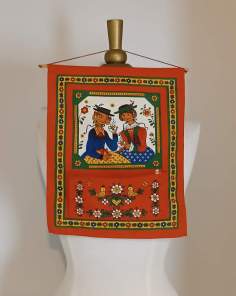 Tenture Murale avec Poche Vintage "Kolf Austria" à Suspendre