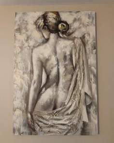 Tableau toile à l'Huile avec effets structurés