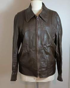 Veste Cuir Créations Fred France Vintage