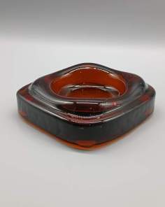 Vide-Poches en Verre Trempé Ambré Vintage